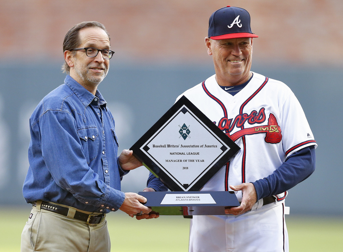 Under Snitker, who won the NL 2018 Manager of the Year award (opposite), the Braves have won three straight division titles.